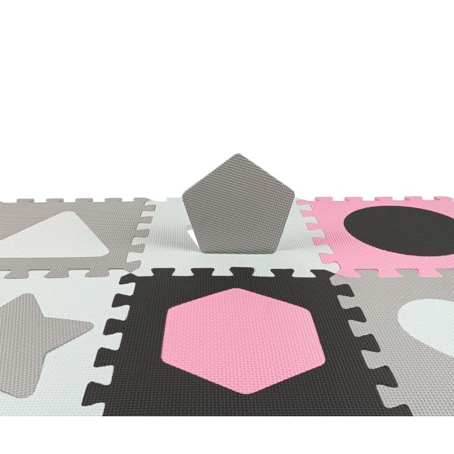 Puzzle din spuma, Jolly 3, 25 piese, 118,5 x 118,5 cm, Pink EKDmm5614