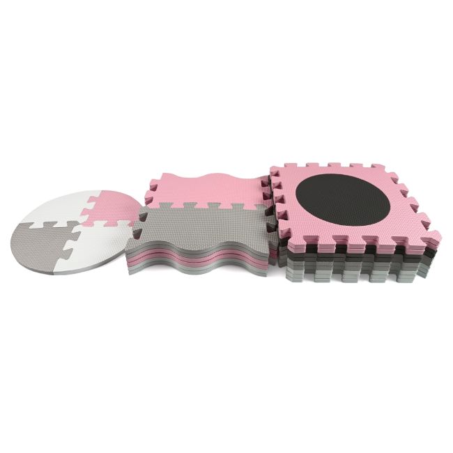 Puzzle din spuma, Jolly 3, 25 piese, 118,5 x 118,5 cm, Pink EKDmm5614