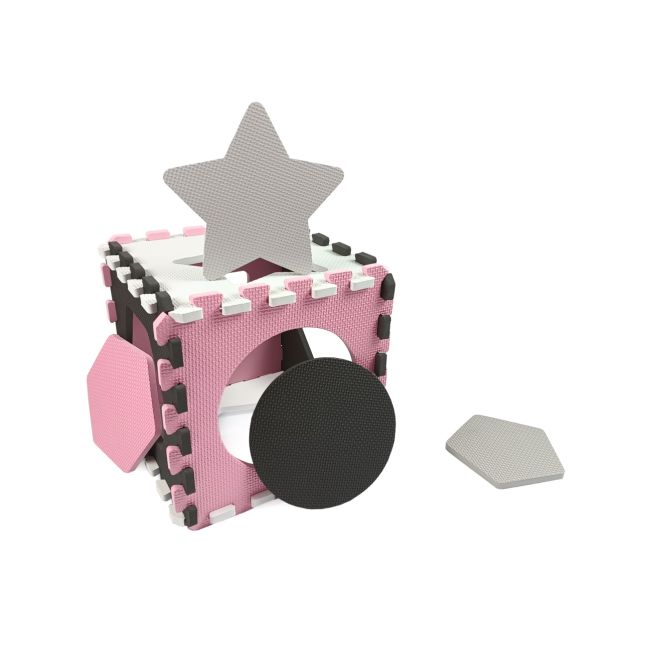 Puzzle din spuma, Jolly 3, 25 piese, 118,5 x 118,5 cm, Pink EKDmm5614