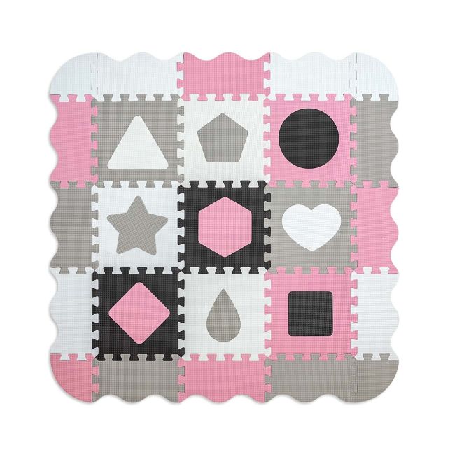 Puzzle din spuma, Jolly 3, 25 piese, 118,5 x 118,5 cm, Pink EKDmm5614