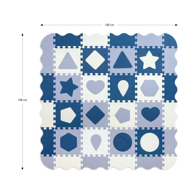Puzzle din spuma, Jolly 4, 36 piese, 148x148 cm, Blue EKDmm5618