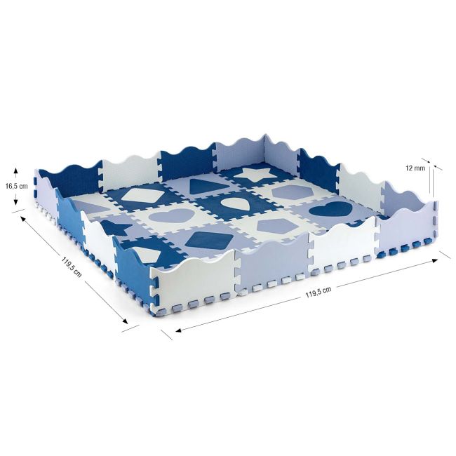 Puzzle din spuma, Jolly 4, 36 piese, 148x148 cm, Blue EKDmm5618