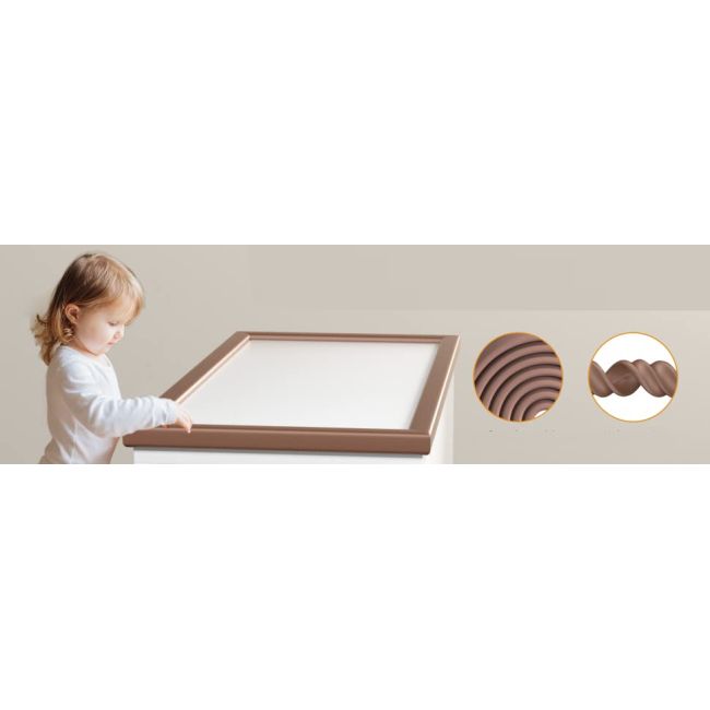 Rola protectie din spuma groasa pentru colturi mobilier, pentru copii, SIPO Baby Safety, 2 metri, Maro EKDSBS-T11-F4