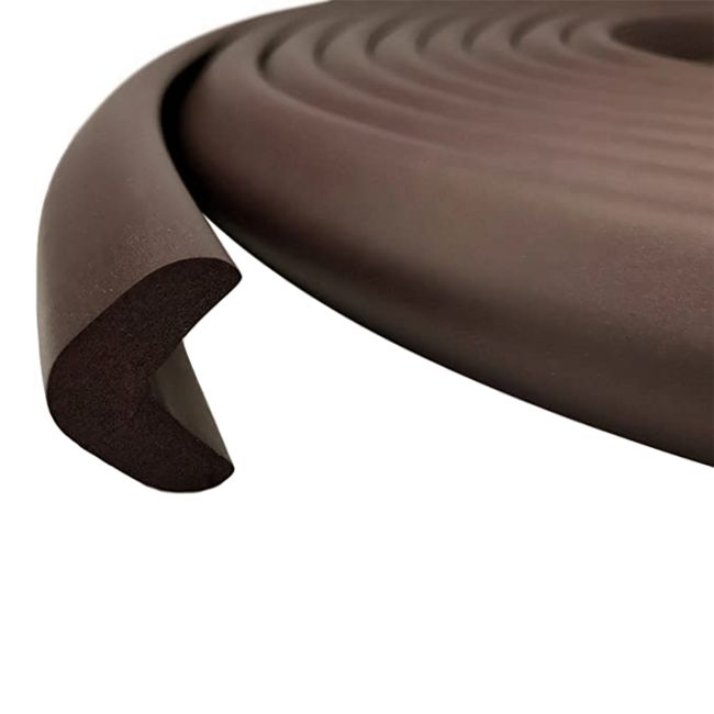 Rola protectie din spuma groasa pentru colturi mobilier, pentru copii, SIPO Baby Safety, 2 metri, Maro EKDSBS-T11-F4