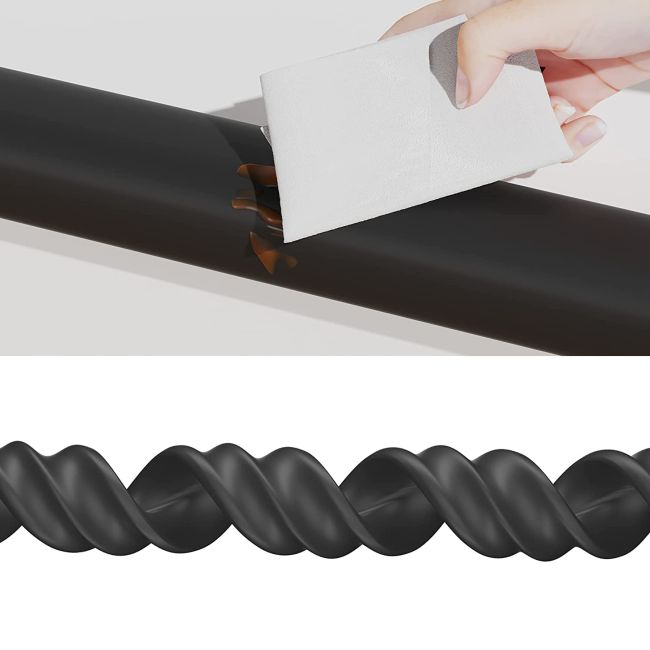 Rola protectie din spuma groasa pentru colturi mobilier, pentru copii, SIPO Baby Safety, 2 metri, Negru EKDSBS-T11-F2
