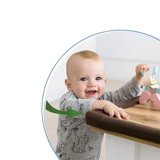 Rola protectie din spuma groasa pentru colturi mobilier, pentru copii, SIPO Baby Safety, 2 metri, Negru EKDSBS-T11-F2