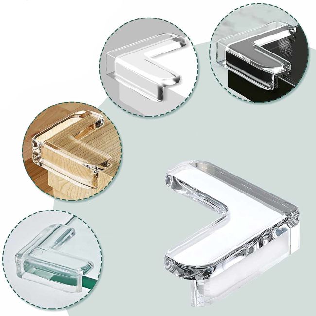 Set 12 Coltare din Silicon pentru Protectie Ridicata la Colturile Mobilei, pentru Siguranta Copii, din Silicon, Triunghi, SIPO Baby Safety EKDSBS-EC52