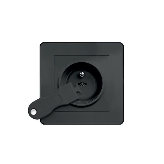Set 12 capace de protectie pentru prize cu cheita, SIPO Baby Safety, Negru EKDSBS-C10B