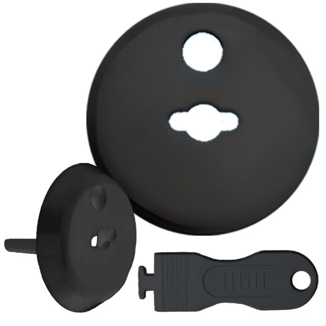 Set 12 capace de protectie pentru prize cu cheita, SIPO Baby Safety, Negru EKDSBS-C10B