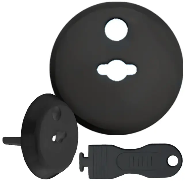 Set 12 capace de protectie pentru prize cu cheita, SIPO Baby Safety, Negru EKDSBS-C10B