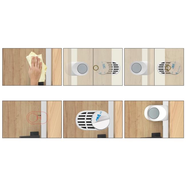 Set 2 buc Opritor de usa rotativ, pentru copii, SIPO Baby Safety EKDSBS-D10