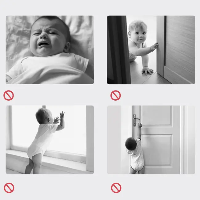 Set 2 buc Opritor de usa rotativ, pentru copii, SIPO Baby Safety EKDSBS-D10