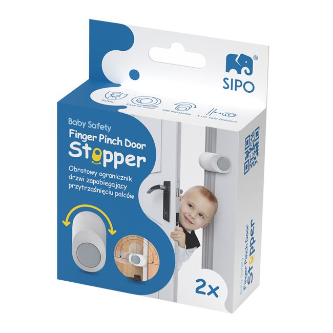 Set 2 buc Opritor de usa rotativ, pentru copii, SIPO Baby Safety EKDSBS-D10