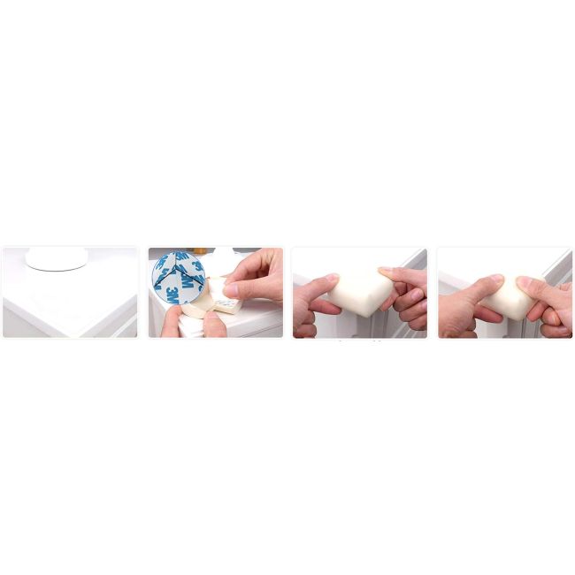 Set 4 aparatori moi pentru colturi, pentru copii, SIPO Baby Safety, Crem EKDSBS-T11-F3E