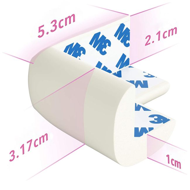 Set 4 aparatori moi pentru colturi, pentru copii, SIPO Baby Safety, Crem EKDSBS-T11-F3E