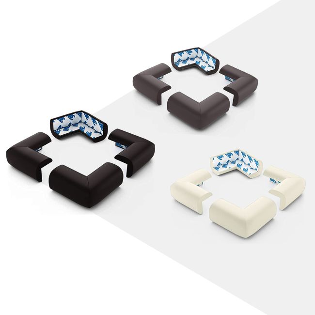 Set 4 aparatori moi pentru colturi, pentru copii, SIPO Baby Safety, Negru EKDSBS-T11-F2E