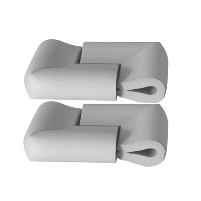 Set 4 aparatori moi pentru suprafetele de sticla ale mobilierului, pentru copii, SIPO Baby Safety, Gri EKDSBS-T23UE