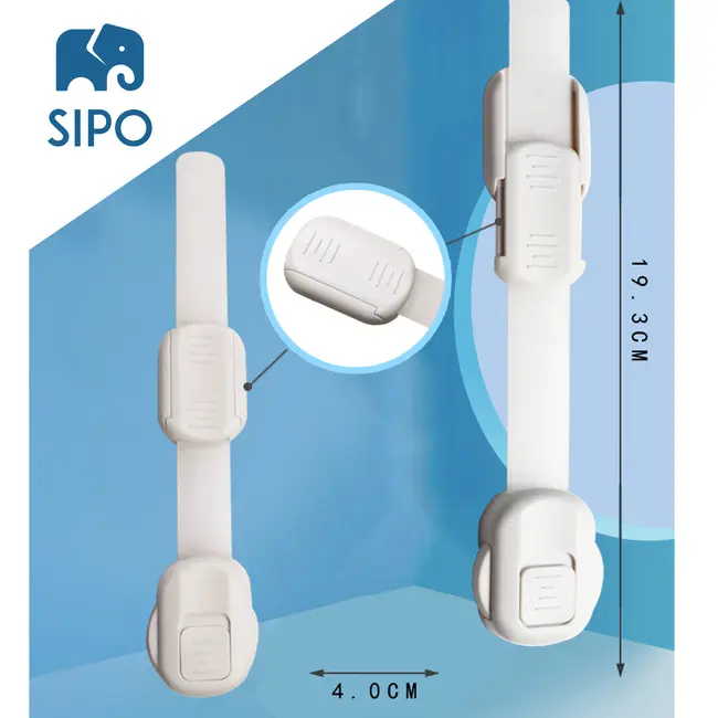 Sistem siguranta copii SIPO, blocator sertare, usa cuptor, frigider, congelator, dulap, previne deschiderea accidentala, lungime ajustabila, set 6 buc EKDSBS-218