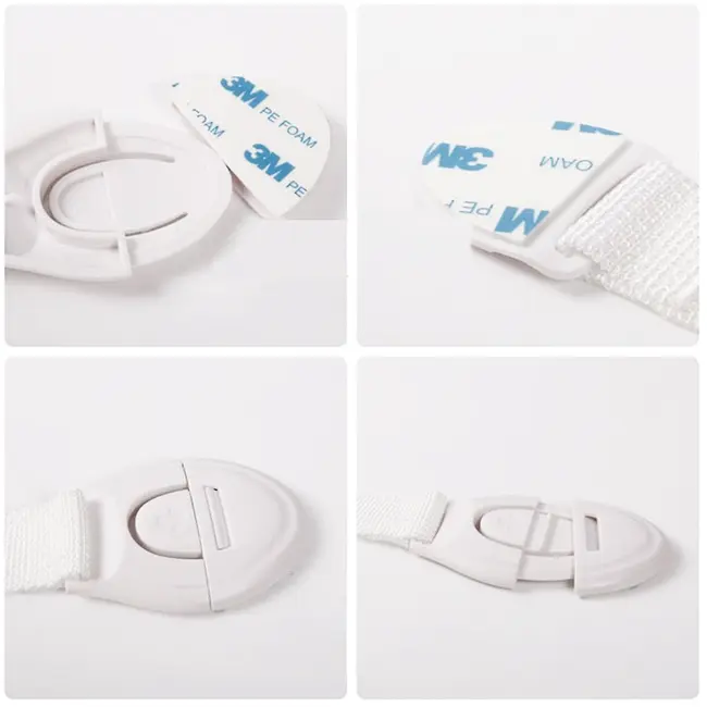 Sistem siguranta copii SIPO, sistem de blocare sertare, dulap, previne deschiderea accidentala, adeziv puternic 3M, fara urme de indepartare, set 10 b EKDSBS-216