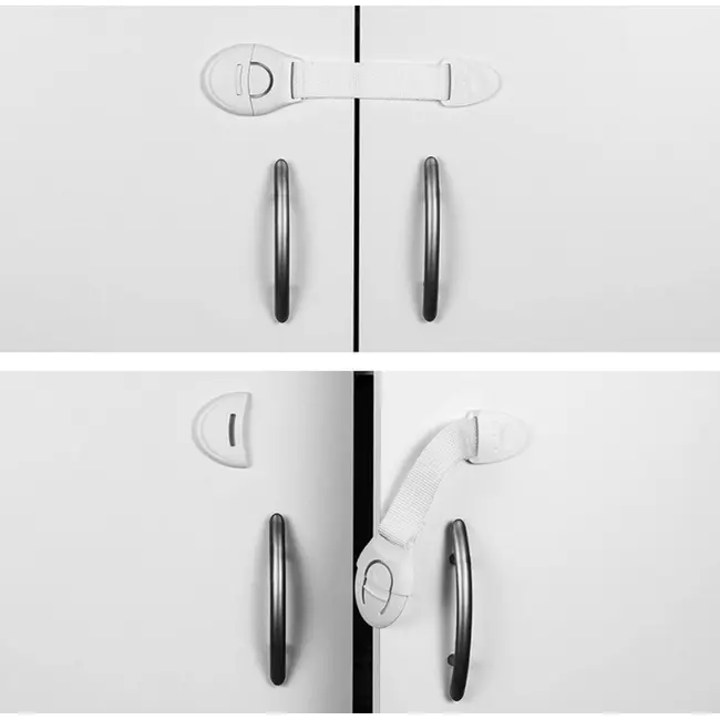 Sistem siguranta copii SIPO, sistem de blocare sertare, dulap, previne deschiderea accidentala, adeziv puternic 3M, fara urme de indepartare, set 10 b EKDSBS-216