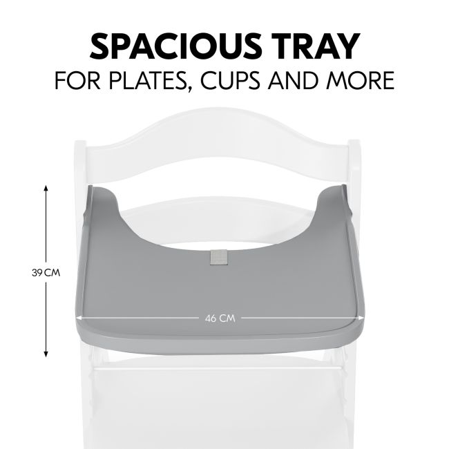 Tavita scaun masa Alpha, din lemn, Grey EKD55055-7
