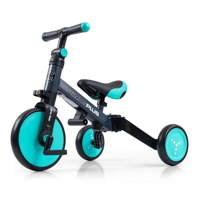 Tricicleta cu maner parental, Optimus Plus 4in1, Mint EKDmm5306
