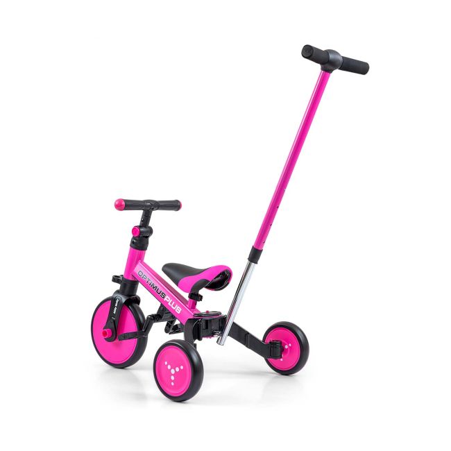 Tricicleta cu maner parental, Optimus Plus 4in1, Pink EKDmm5304