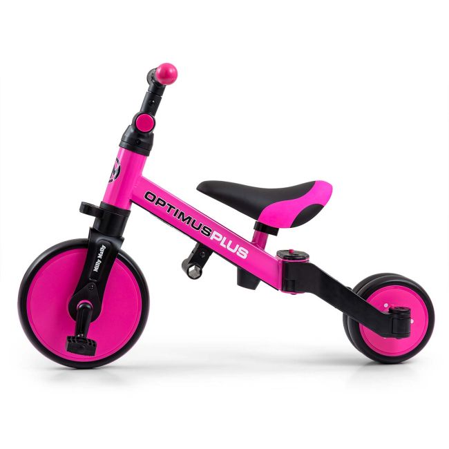 Tricicleta cu maner parental, Optimus Plus 4in1, Pink EKDmm5304