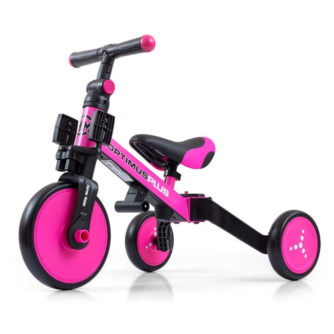 Tricicleta cu maner parental, Optimus Plus 4in1, Pink EKDmm5304