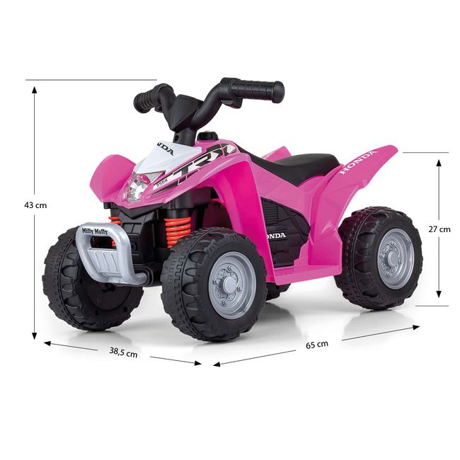 ATV electric pentru copii licenta Honda 18-36 Luni cu sunete si lumini Pink EKD12807