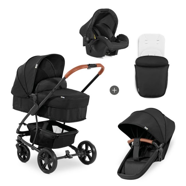 Carucior 3 in1 Hauck Pacific 4 ShopN Drive Caviar, Negru EKD30921-6