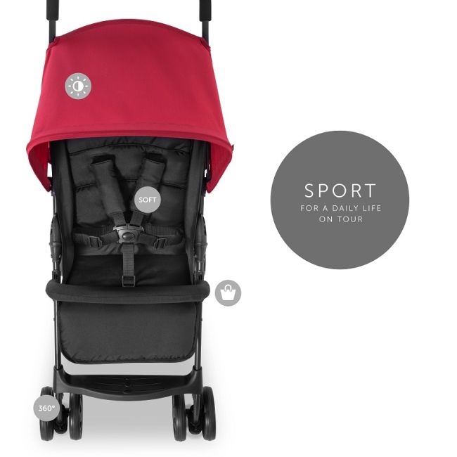 Carucior bebelusi si copii, 0 - 4 ani,  Hauck Sport, Red EKD17151