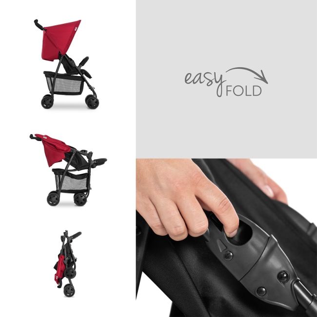 Carucior bebelusi si copii, 0 - 4 ani,  Hauck Sport, Red EKD17151