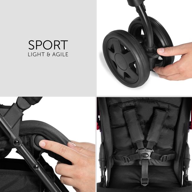 Carucior bebelusi si copii, 0 - 4 ani,  Hauck Sport, Red EKD17151