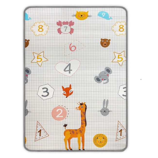 Covoras de joaca cu doua fete, termic, protectie impotriva loviturilor, Kinder, Elephant, Milly Mally EKD28093