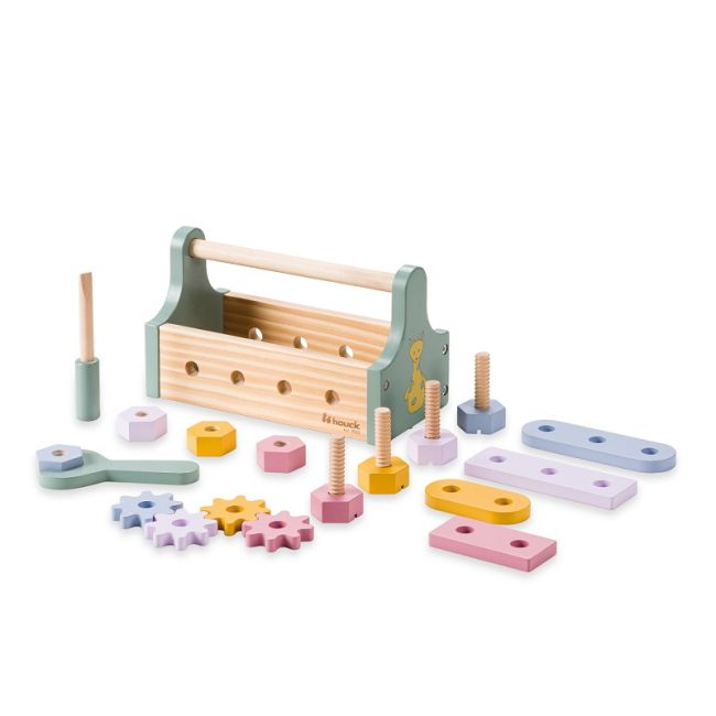 Cutie cu scule din lemn pentru copii, Hauck, Learn to repair EKDhk13045