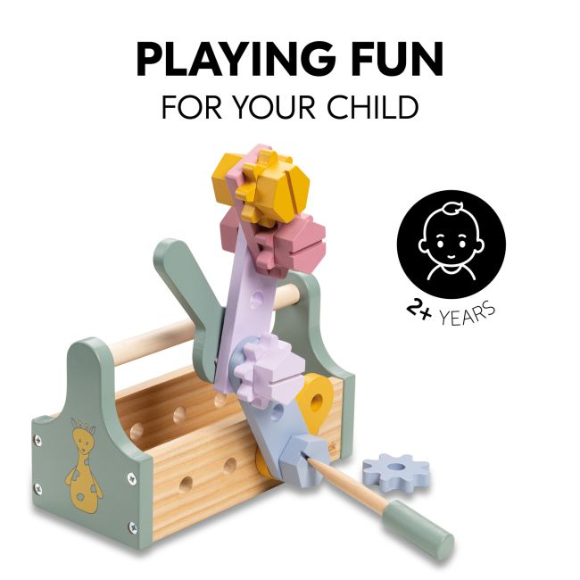Cutie cu scule din lemn pentru copii, Hauck, Learn to repair EKDhk13045