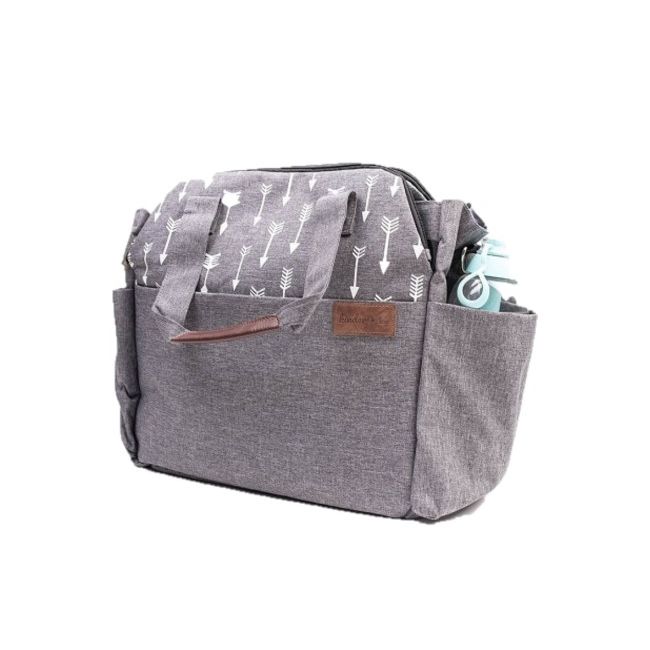 Geanta pentru calatorii 2 in 1, cu 17 buzunare, Kinder Hop, Space Grey EKDgs16880