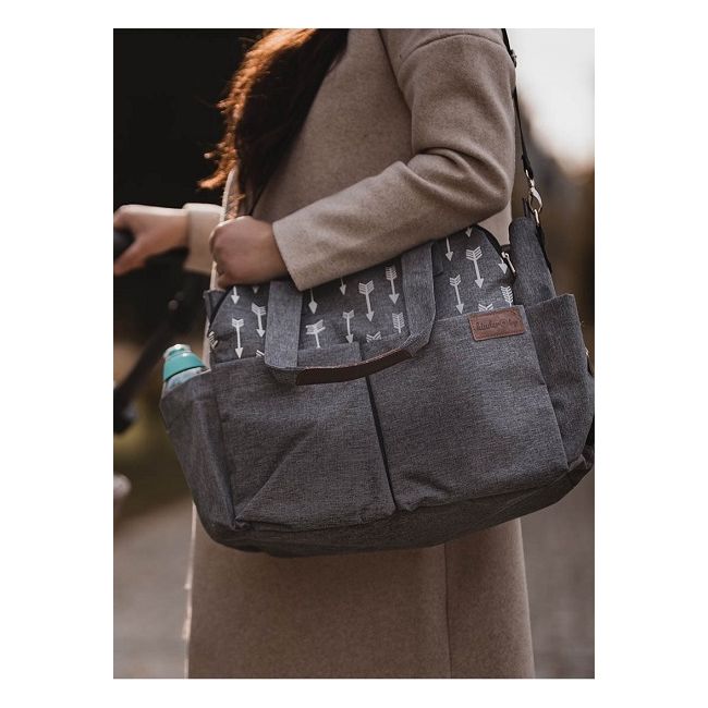 Geanta pentru calatorii 2 in 1, cu 17 buzunare, Kinder Hop, Space Grey EKDgs16880