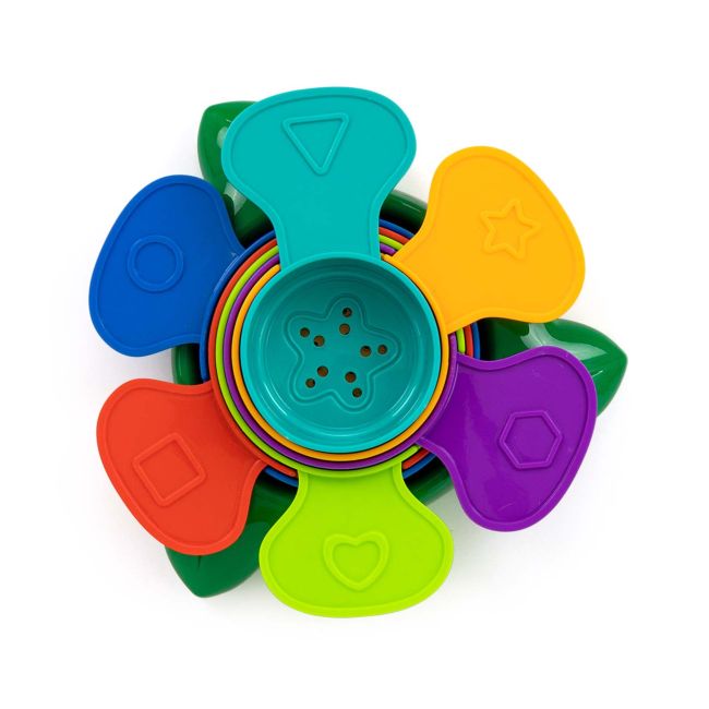 Jucarie de baie cu 6 cupe colorate, Stacking Flower EKD127959