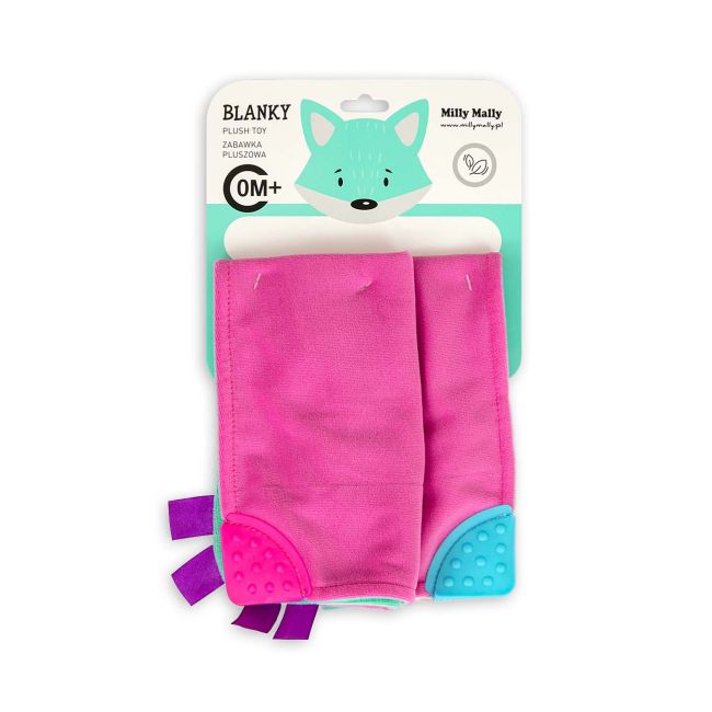 Jucarie din plus, fosnaitoare si functie dentitie, Blanky Pink EKD128031