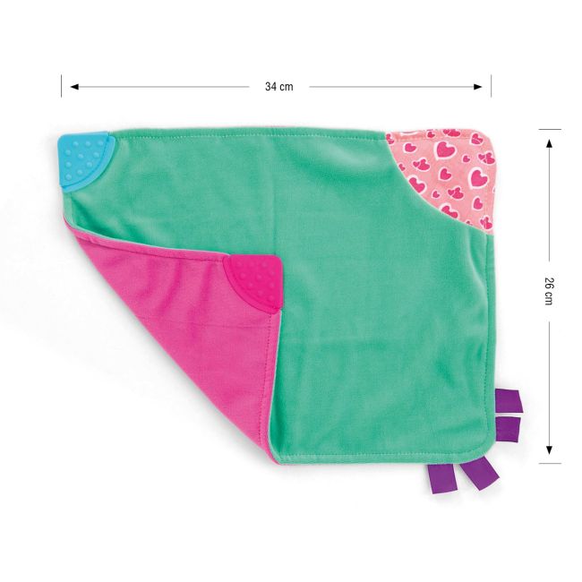 Jucarie din plus, fosnaitoare si functie dentitie, Blanky Pink EKD128031