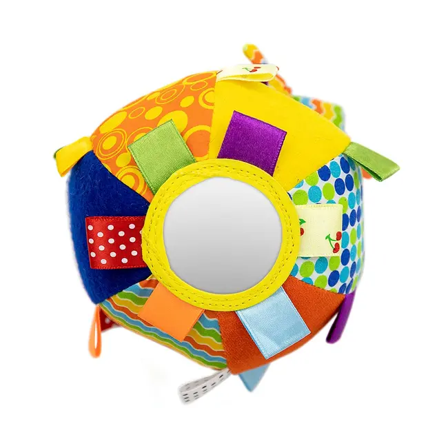 Jucarie din plus pentru agatat, Minge senzoriala cu clopotel, Funny Ball EKD127966