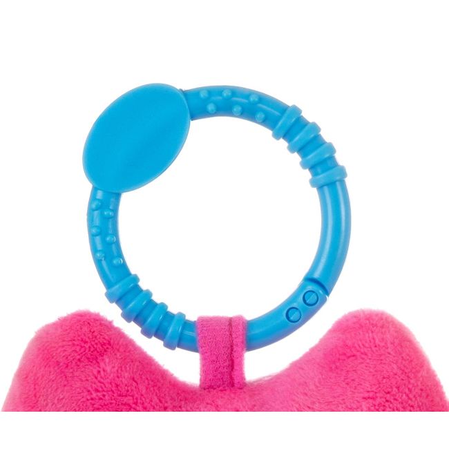Jucarie din plus pentru agatat, cu clopotel, Happy Owl Pink EKD127980
