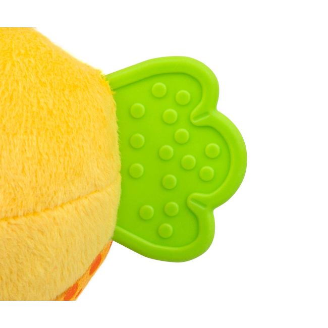 Jucarie din plus pentru agatat, fosnaie si vibreaza, Baby Fish Yellow EKD128017