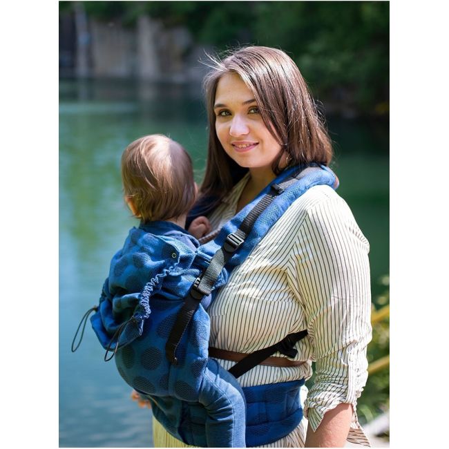 Marsupiu ergonomic, 3.5 kg-20 kg, Kinder Hop, Multi Grow, Dots Light Blue EKDmg6668