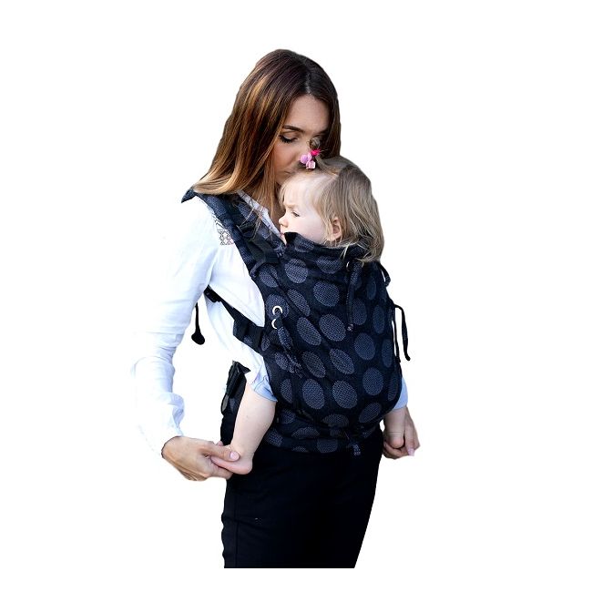 Marsupiu ergonomic, Kinder Hop, Multi Soft, Dots Dark Grey EKDms6620