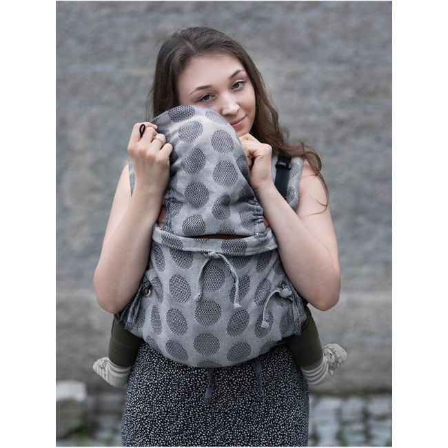 Marsupiu ergonomic, Kinder Hop, Multi Soft, Dots Light Grey EKDms6989