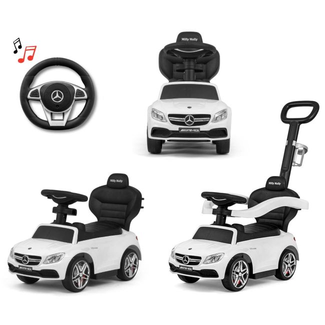 Masinuta copii 3 in 1 Mercedes AMG C63 White EKDmm24415