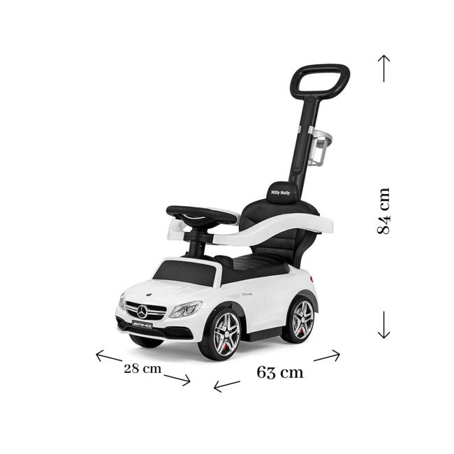 Masinuta copii 3 in 1 Mercedes AMG C63 White EKDmm24415